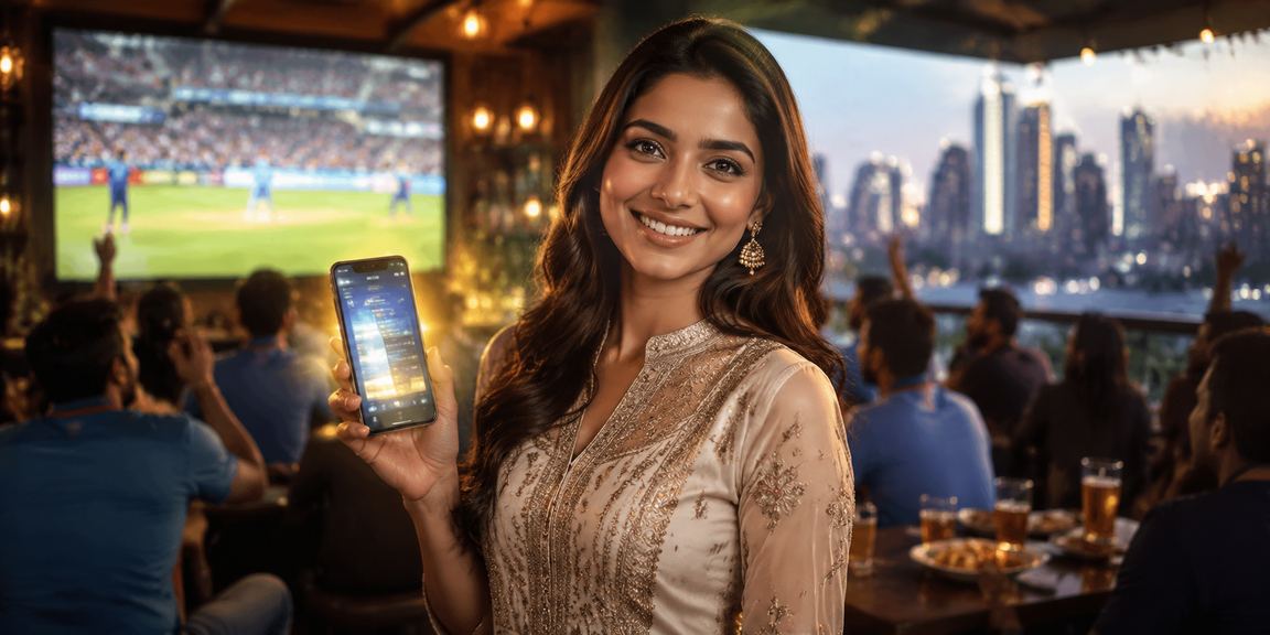 Person betting on cricket match using smartphone in India